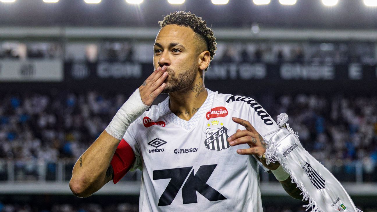 Hat-trick-ul lui Neymar îl scoate pe Santos din zona retrogradării